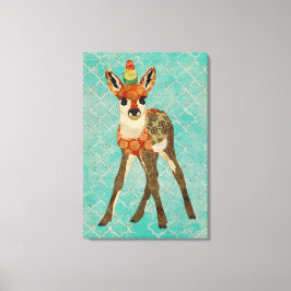 Little Fawn & Bird Canvas Afdruk