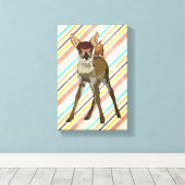 LITTLE FAWN & OWL Canvas Afdruk (Insitu (Houten vloer))