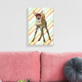 LITTLE FAWN & OWL Canvas Afdruk (Insitu (Woonkamer))