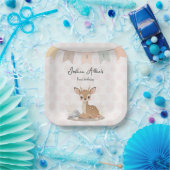 Little Fawn Woodland First Birthday Papieren Bordje (Feest)