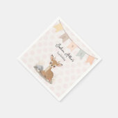 Little Fawn Woodland First Birthday Servet (Hoek)