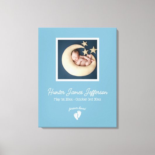 Little Feet Baby Memorial Foto Canvas Afdruk (Voorkant)