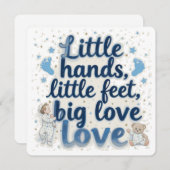 Little feet baby shower save the date (Voorkant / Achterkant)