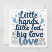 Little feet baby shower save the date (Voorkant)