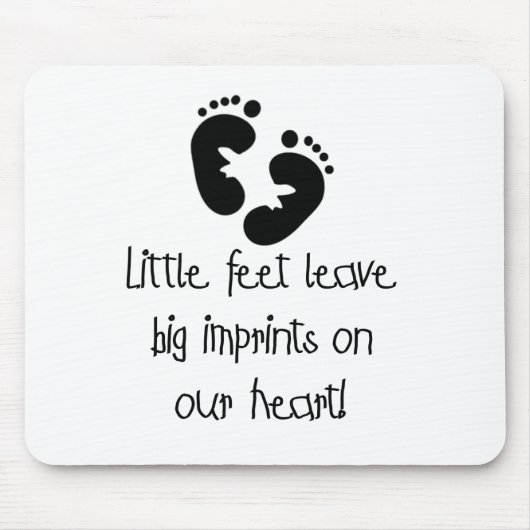 Little Feet Big Imprints Black Muismat (Voorkant)