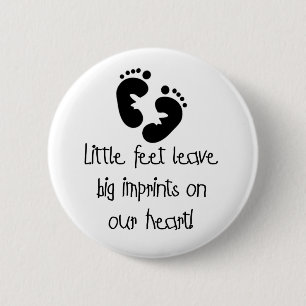 Little Feet Big Imprints Black Ronde Button 5,7 Cm