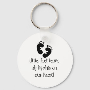 Little Feet Big Imprints Black Sleutelhanger