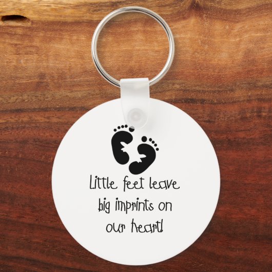 Little Feet Big Imprints Black Sleutelhanger (Voorkant)