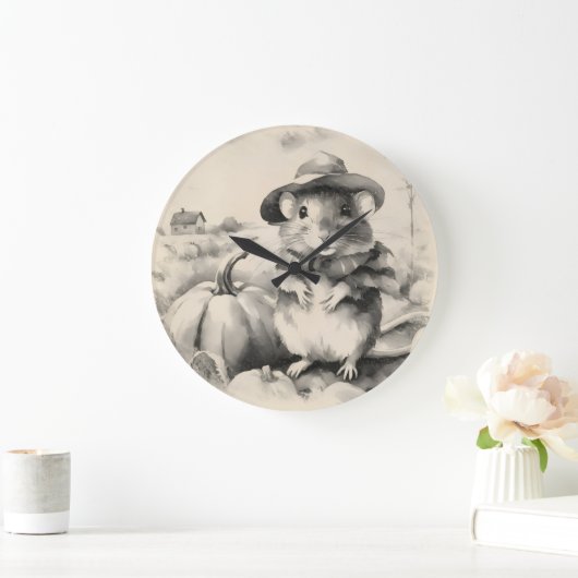 Little field mouse farming  grote klok (Huis)