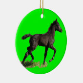 Little Filly Horse Baby's First Kerstversiering Keramisch Ornament (Rechts)