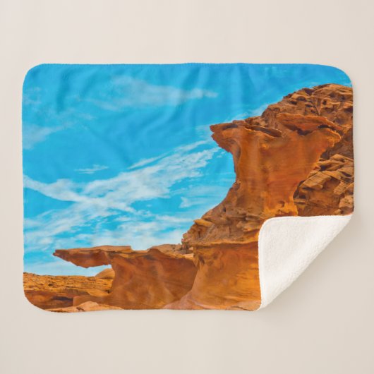 Little Finland Red Rock-sculpturen Sherpa Deken (Voorkant (horizontaal))