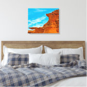 Little Finland Rode Beeldhouwwerken Canvas Afdruk (Insitu (Slaapkamer))