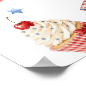 Little Firecracker 1e verjaardag welkomstbord Poster (Hoek)