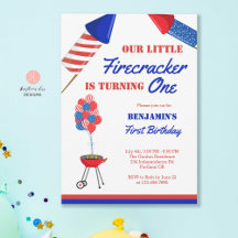 Little Firecracker 1st Birthday 4th Juli Verenigde