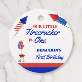 Little Firecracker 1st Birthday 4th of Juli Bedankjes Labels
