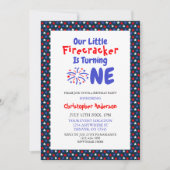 Little Firecracker 1st Birthday Kaart (Voorkant)