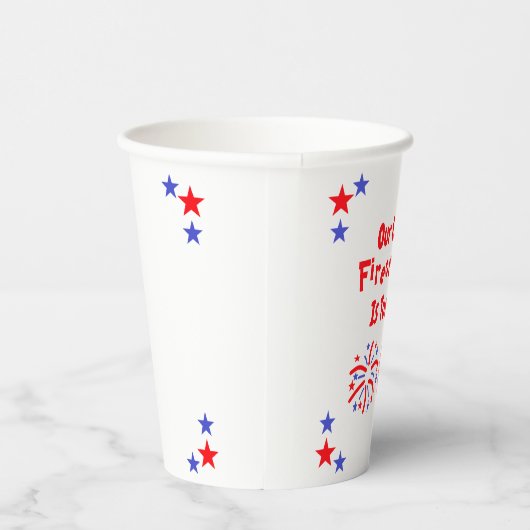 Little Firecracker 1st Birthday Papieren Bekers (Rechts)