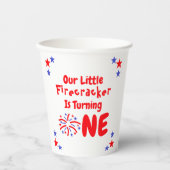 Little Firecracker 1st Birthday Papieren Bekers (Voorkant)