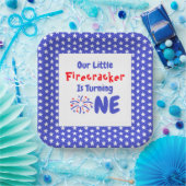 Little Firecracker 1st Birthday Papieren Bordje (Feest)