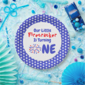 Little Firecracker 1st Birthday Papieren Bordje (Feest)