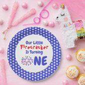 Little Firecracker 1st Birthday Papieren Bordje (Feest)