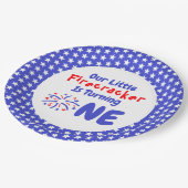 Little Firecracker 1st Birthday Papieren Bordje (Gekanteld)