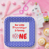 Little Firecracker 1st Birthday Papieren Bordje (Feest)