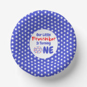 Little Firecracker 1st Birthday Papieren Kommen (Voorkant)