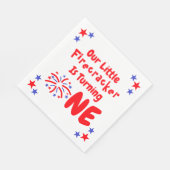 Little Firecracker 1st Birthday Servet (Hoek)