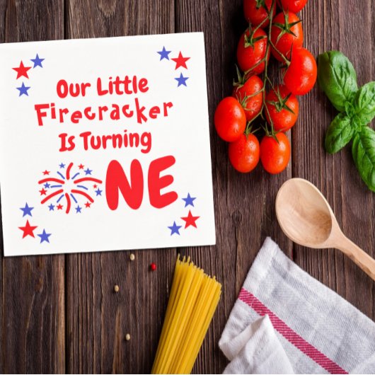 Little Firecracker 1st Birthday Servet