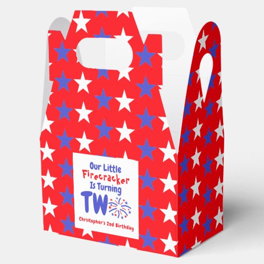 Little Firecracker 2e verjaardag Bedankdoosjes (Geopend)