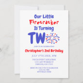 Little Firecracker 2e verjaardag Kaart (Voorkant)