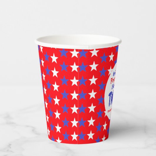 Little Firecracker 2e verjaardag Papieren Bekers (Rechts)