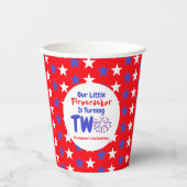 Little Firecracker 2e verjaardag Papieren Bekers (Voorkant)