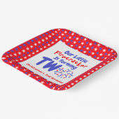 Little Firecracker 2e verjaardag Papieren Bordje (Gebogen)