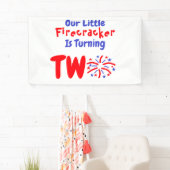 Little Firecracker 2e verjaardag Spandoek (Insitu)