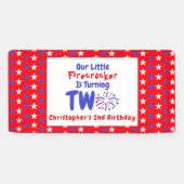 Little Firecracker 2e verjaardag Spandoek (Horizontaal)