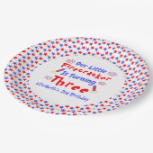 Little Firecracker 3rd Birthday Papieren Bordje (Gekanteld)