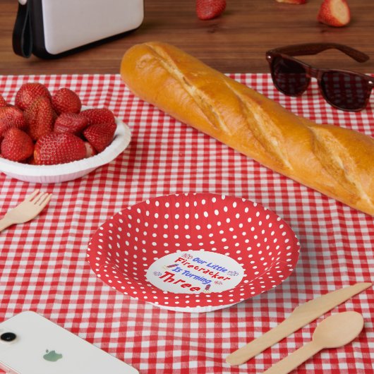 Little Firecracker 3rd Birthday Papieren Kommen (Picknick)