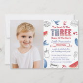 Little Firecracker 3rd Birthday Party Afbeelding Kaart (Voorkant)