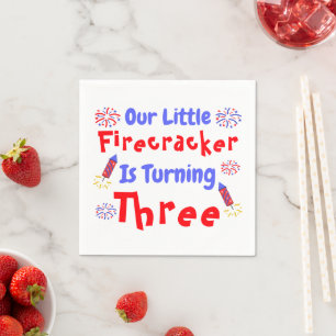 Little Firecracker 3rd Birthday Servet
