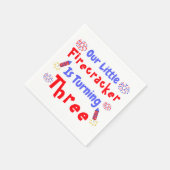 Little Firecracker 3rd Birthday Servet (Hoek)