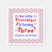 Little Firecracker 3rd Birthday Servet (Voorkant)