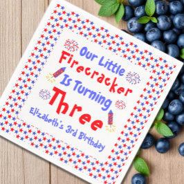 Little Firecracker 3rd Birthday Servet