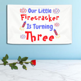 Little Firecracker 3rd Birthday Spandoek