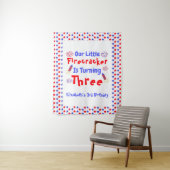 Little Firecracker 3rd Birthday Wandkleed (In situ)