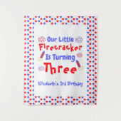 Little Firecracker 3rd Birthday Wandkleed (Voorkant)