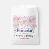 Little Firecracker 4 juli 1e verjaardag Bedankzakje (Voorkant)