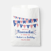 Little Firecracker 4 juli 1e verjaardag Bedankzakje (Voorkant)
