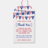 Little Firecracker 4 juli 1e verjaardag Cadeaulabel (Voorkant)